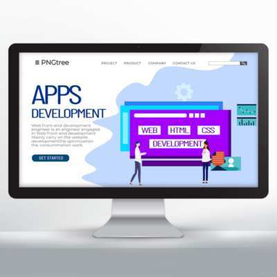 web網站開發卡通風格網頁設計